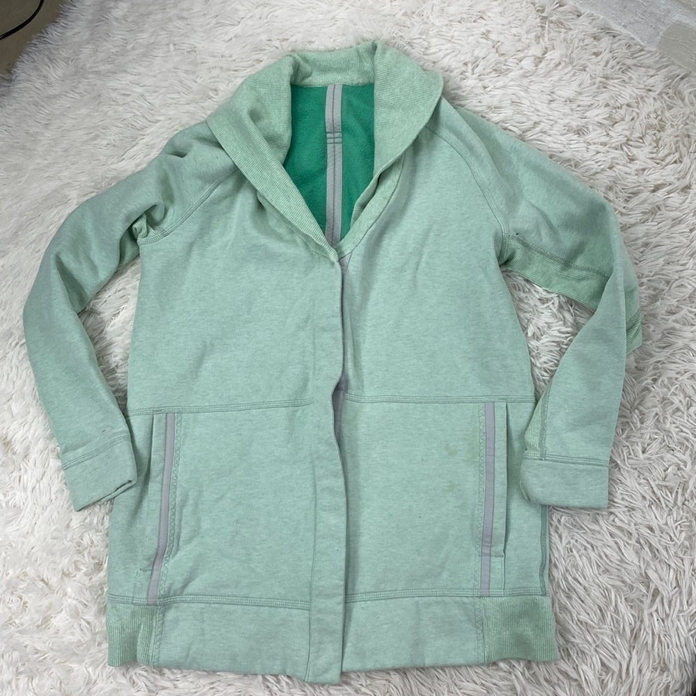 Lululemon Yin To My Yang Cardi Heathered Fresh Teal / Very Green / Fresh Teal